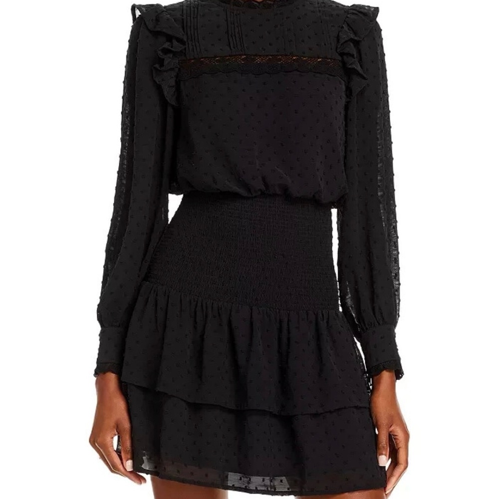 Elegant Black Ruffled Dress